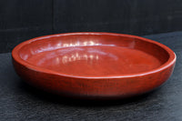 深みある朱漆で風情溢れる丸盆　DC8850