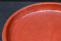 深みある朱漆で風情溢れる丸盆　DC8850