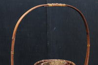 大きな持ち手と籠目模様で華のある花カゴ　DC8855　在庫1組