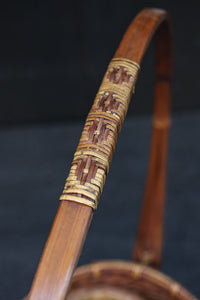 大きな持ち手と籠目模様で華のある花カゴ　DC8855　在庫1組