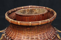 大きな持ち手と籠目模様で華のある花カゴ　DC8855　在庫1組