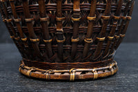 味わい深い風合いの上品な佇まいをした花カゴ　DC8858