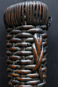 一輪挿しに!! 小型サイズの竹編み花カゴ　DC8860　在庫1組