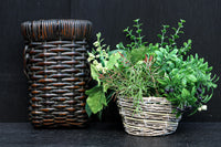 一輪挿しに!! 小型サイズの竹編み花カゴ　DC8860　在庫1組