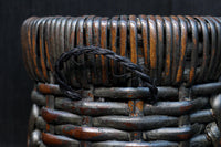 一輪挿しに!! 小型サイズの竹編み花カゴ　DC8860　在庫1組