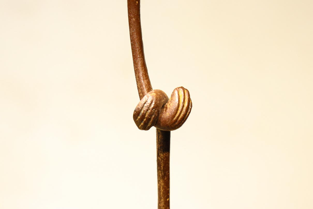 ススキ模様の花器をお猿さんが支える吊るし花器セット　DC8862　在庫1個