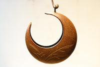 ススキ模様の花器をお猿さんが支える吊るし花器セット　DC8862　在庫1個