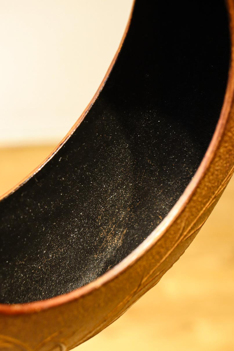 ススキ模様の花器をお猿さんが支える吊るし花器セット　DC8862　在庫1個