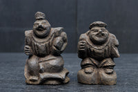 小型サイズ!! 温かみのある佇まいの恵比須様と大黒様のセット　DC8864　在庫2個1組