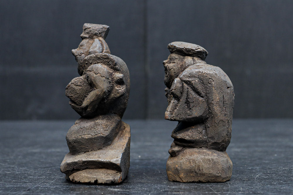 小型サイズ!! 温かみのある佇まいの恵比須様と大黒様のセット　DC8864　在庫2個1組