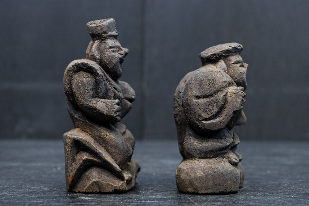 小型サイズ!! 温かみのある佇まいの恵比須様と大黒様のセット　DC8864　在庫2個1組