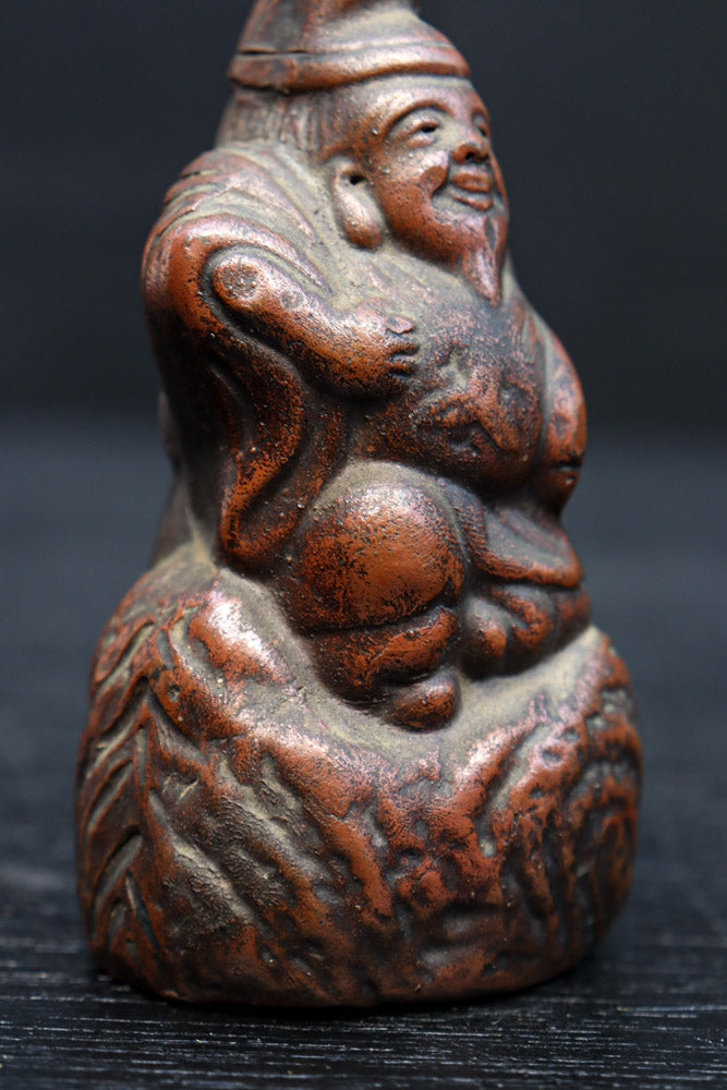 小型サイズ!! 朱に彩られた心和む表情が素敵な恵比須様と大黒様のセット　DC8865　在庫2個1組