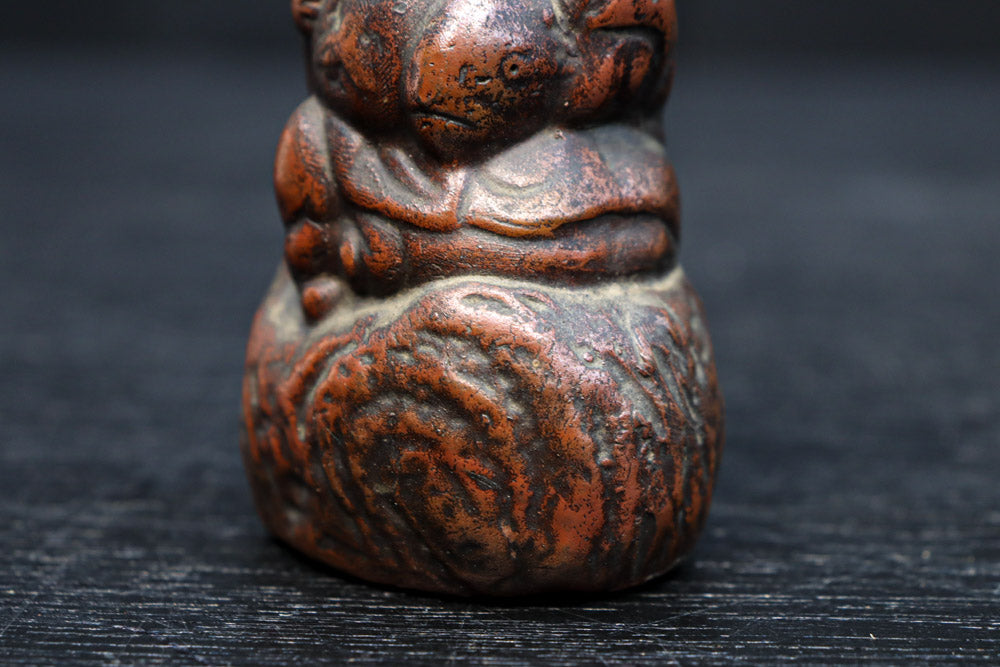 小型サイズ!! 朱に彩られた心和む表情が素敵な恵比須様と大黒様のセット　DC8865　在庫2個1組