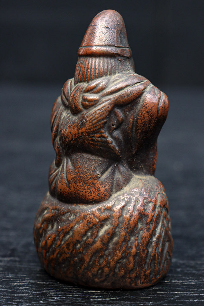 小型サイズ!! 朱に彩られた心和む表情が素敵な恵比須様と大黒様のセット　DC8865　在庫2個1組