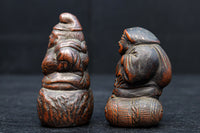 小型サイズ!! 朱に彩られた心和む表情が素敵な恵比須様と大黒様のセット　DC8865　在庫2個1組