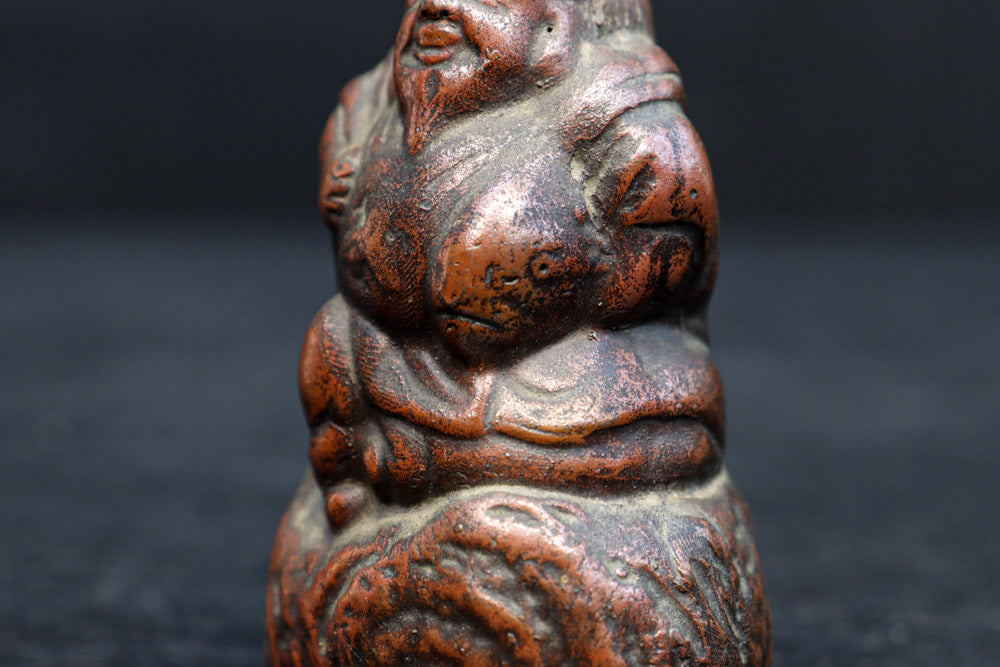 小型サイズ!! 朱に彩られた心和む表情が素敵な恵比須様と大黒様のセット　DC8865　在庫2個1組