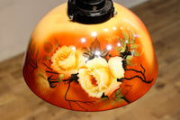 希少!! 鮮やかな美しい笠に薔薇の模様が描かれたノリタケの電笠　DC8874