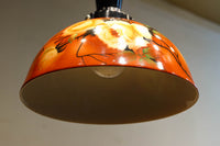 希少!! 鮮やかな美しい笠に薔薇の模様が描かれたノリタケの電笠　DC8874