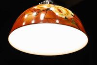 希少!! 鮮やかな美しい笠に薔薇の模様が描かれたノリタケの電笠　DC8874