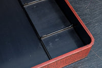 菊の花が美しく描かれた鎌倉彫の硯箱　DC8880