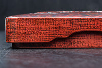 菊の花が美しく描かれた鎌倉彫の硯箱　DC8880