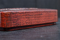 菊の花が美しく描かれた鎌倉彫の硯箱　DC8880