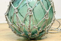 気泡入りの和ガラス球を縄で包んだ浮き球　DC8883