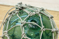 気泡入りの和ガラス球を縄で包んだ浮き球　DC8883