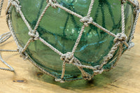 気泡入りの和ガラス球を縄で包んだ浮き球　DC8883