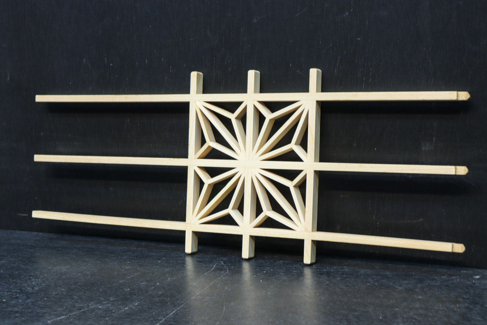 角麻組子を一つ組んだシンプル建具素材　DC8893　在庫48枚