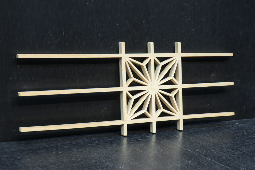 角麻組子を一つ組んだシンプル建具素材　DC8893　在庫48枚