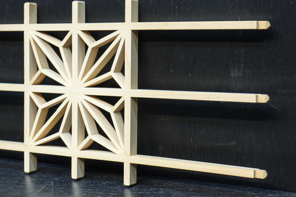 角麻組子を一つ組んだシンプル建具素材　DC8893　在庫48枚