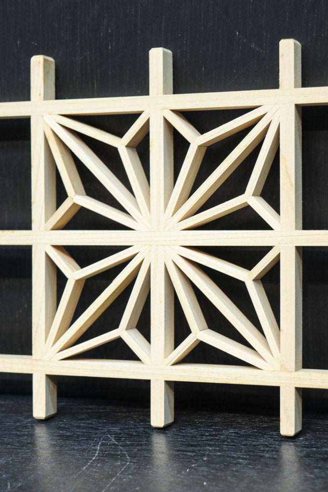 角麻組子を一つ組んだシンプル建具素材　DC8893　在庫48枚