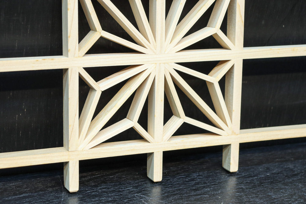 角麻組子を一つ組んだシンプル建具素材　DC8893　在庫48枚