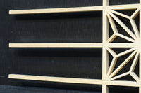 角麻組子を一つ組んだシンプル建具素材　DC8893　在庫48枚