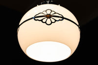 味わい深い菊菱装飾金具をまとうお椀型電笠　DC8894