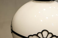 味わい深い菊菱装飾金具をまとうお椀型電笠　DC8894