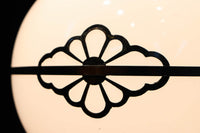 味わい深い菊菱装飾金具をまとうお椀型電笠　DC8894