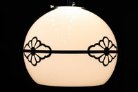 味わい深い菊菱装飾金具をまとうお椀型電笠　DC8894