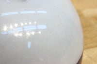 大正浪漫!! 鮮やかな青色ガラスが映える乳白ガラス切子の電笠　DC8895