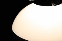 大正浪漫!! 鮮やかな青色ガラスが映える乳白ガラス切子の電笠　DC8895