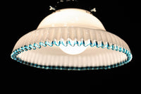 水色の縁取りが可愛らしい細やかなフリルの電笠　DC8896