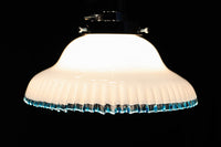 水色の縁取りが可愛らしい細やかなフリルの電笠　DC8896