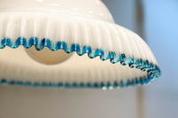 水色の縁取りが可愛らしい細やかなフリルの電笠　DC8896