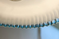 水色の縁取りが可愛らしい細やかなフリルの電笠　DC8896