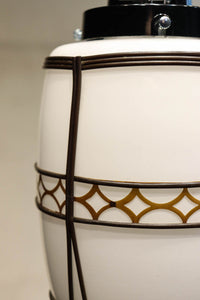 朱セルの和柄帯装飾でレトロな面持ちの電笠　DC8904