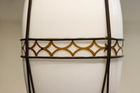 朱セルの和柄帯装飾でレトロな面持ちの電笠　DC8904