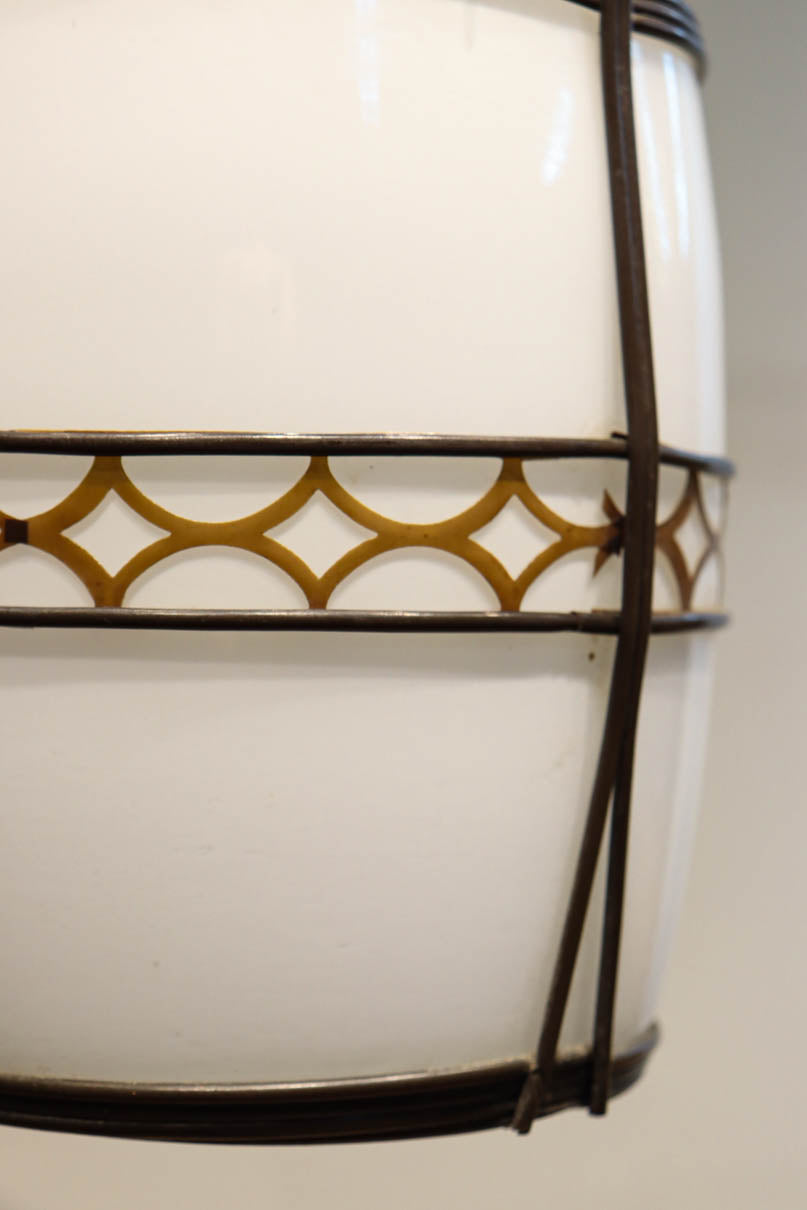 朱セルの和柄帯装飾でレトロな面持ちの電笠　DC8904