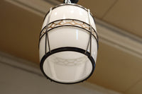 朱セルの和柄帯装飾でレトロな面持ちの電笠　DC8904