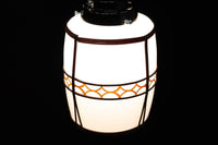 朱セルの和柄帯装飾でレトロな面持ちの電笠　DC8904